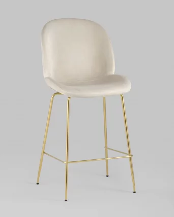 Стул полубарный Beetle со спинкой gold Бежевый_1