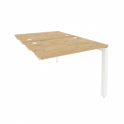 Стол-приставка двойной на П-образном м/к к опорным элем. ONIX O.MP-D.SPR-1.7 Тиквуд Светлый/Белый_0