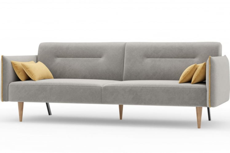 Диван трёхместный Протей ЛД 309.010.000 Светло-серый Горчичный_1