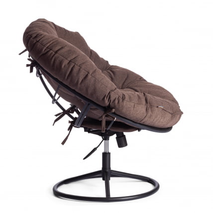 Кресло CLOUDE HOME рогожка/металл, 97х98х90-96см, коричневый, 3М7-147_2