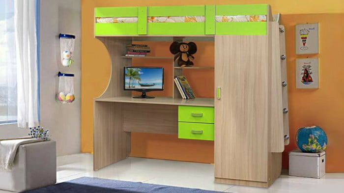 Уголок школьника №2 Ясень шимо светлый/Лайм_0