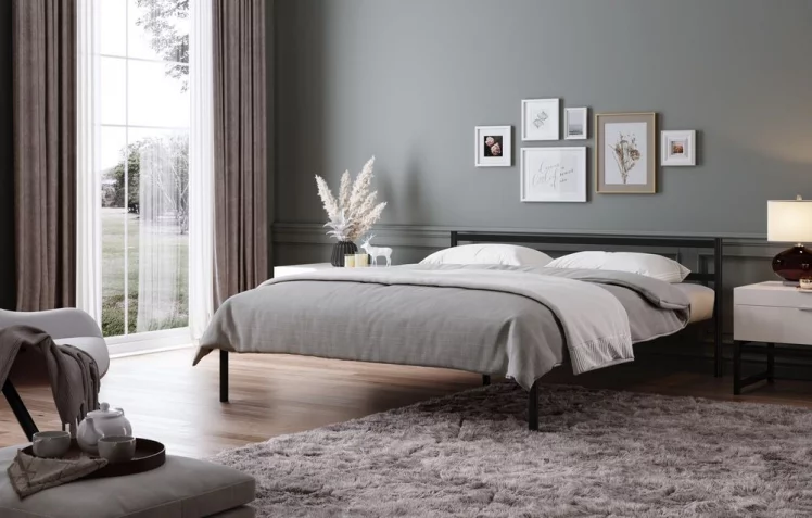 Кровать Метта 1200x2000 Черная_3