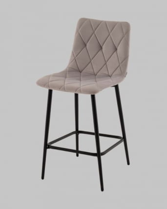 Стул полубарный Одди Diamond велюр светло-серый_3