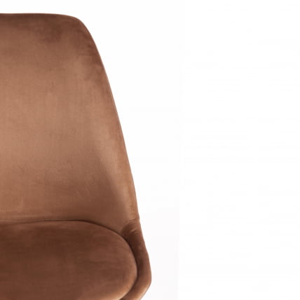 Стул TULIP SOFT (mod. 74) вельвет/дерево , 54 х 47 х 83 см , коричневый (HLR11)/натуральный_5