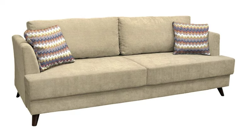 Диван-кровать Дамаск ТД 214. Лаундж 5 Бежевый/ Фибра 2378/4 Зигзаг_0