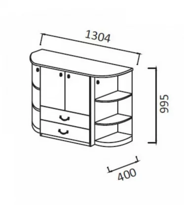Комод Комодино-3 Орех итальянский (Н) Мария луиза_1