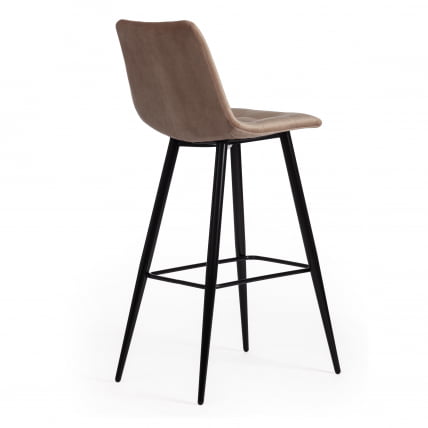 Стул барный CHILLY (mod.7095б) ткань/металл, 53х44х104 см, высота до сиденья 76 см, бежевый barkhat 5/черный_2