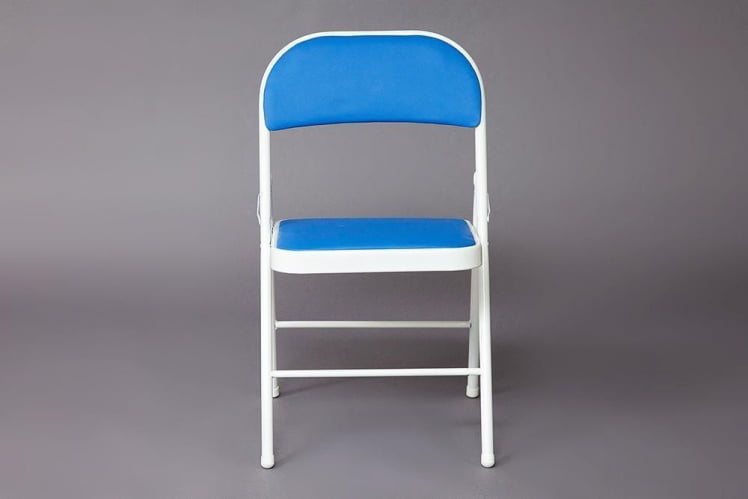 Стул складной FOLDER (mod. 032) / 1 шт. в упаковке каркас: металл, сиденье/спинка: экокожа, 41*51*76см, синий_5
