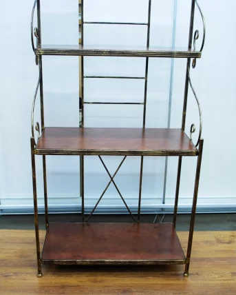 Этажерка Полонез кованая 700 с деревянными полками_2