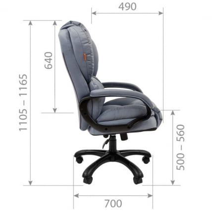 Кресло руководителя CHAIRMAN 434 HOME велюр Голубой_7