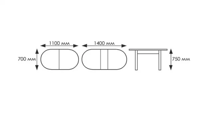 Стол обеденный Универсальный 32мм ХРОМ мет.напр. 3 кат. 1005 8510 круги ЛДСП дуб выбеленный_3