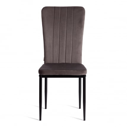 Стул ВЕРТЕР (мод. БC577-ДC) металл, флок, 41 х 52 х 95 см, Дэрк грей (темно-серый) ХЛР24 / черный / VERTER (mod. BC577-DC) Dark grey HLR24_4