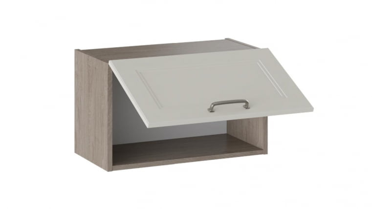 Шкаф навесной Одри В_36-60_1ДО Дуб Сонома трюфель/Бежевый шелк_1