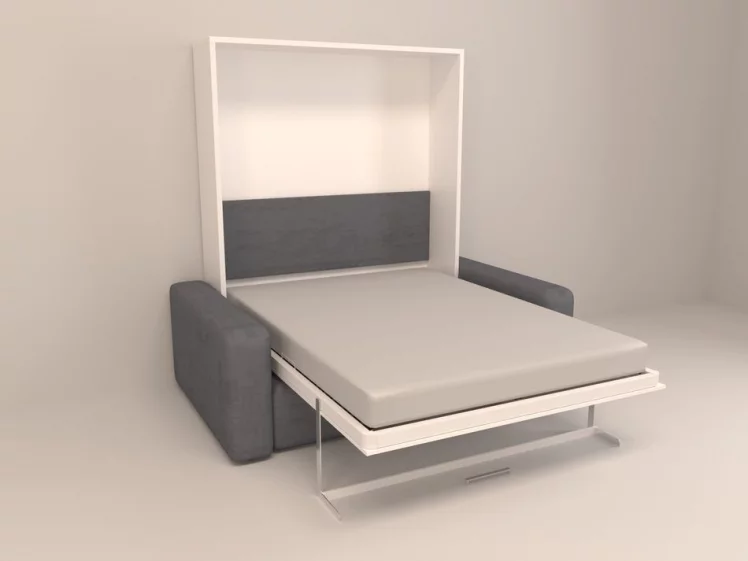 Диван-кровать трансформер Смарт 1 с пуфом К 1400 Ясень шимо темный_3