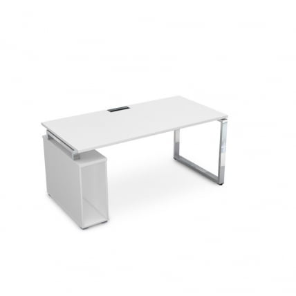 Стол с тумбой под системный блок GLOSS LINE НССБ-О.985 Белый Премиум_0