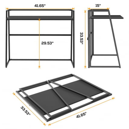 Складной письменный стол Eureka ERK-FD-02B Black_1