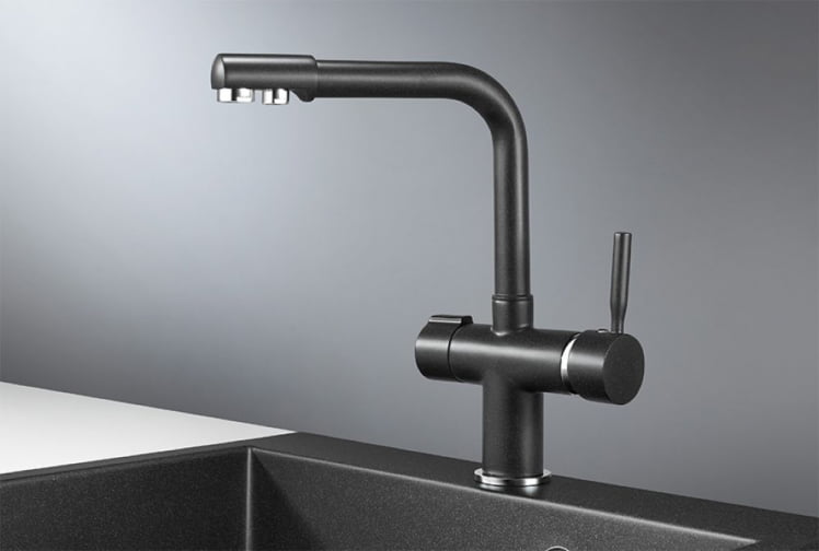 Кухонный смеситель GRANULA 2088 Черный_1
