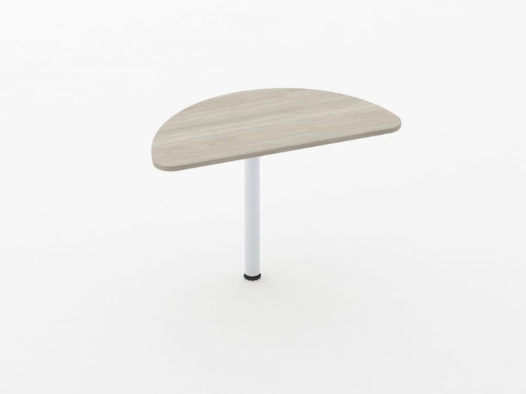Приставка-полукруг для двух угловых столов Glassy 2.20 Дуб сантана светлый_0