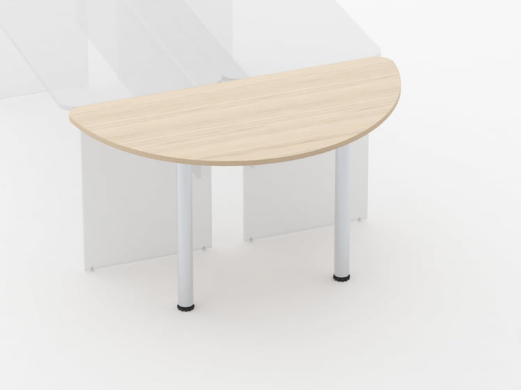 Приставка-полукруг для двух столов Glassy 2.18 Дуб молочный_1