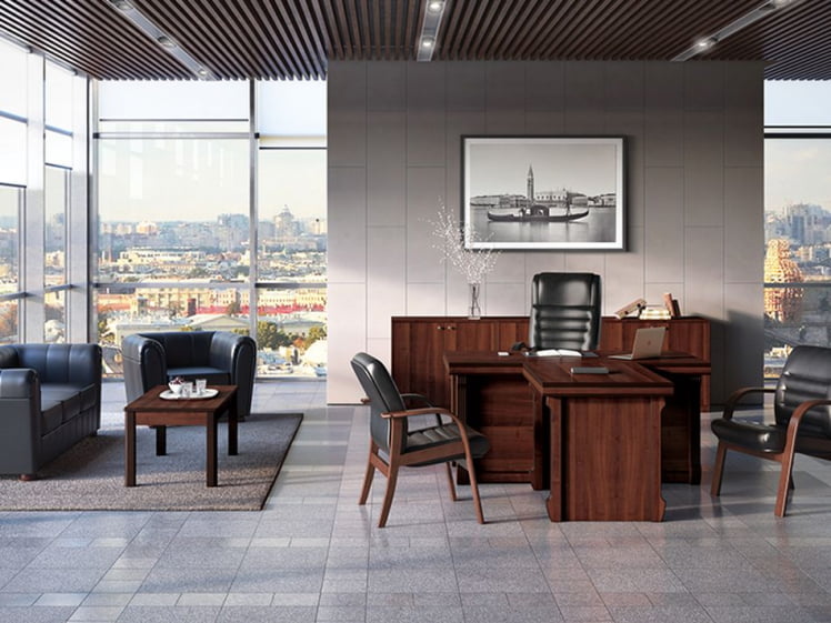 Тумба приставная с 4 ящиками BRN8630402 Темный орех_1