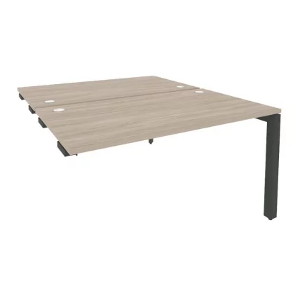 Стол-приставка двойной на П-образном м/к к опорным элем. ONIX O.MP-D.SPR-3.8 Дуб Аттик/Антрацит_0