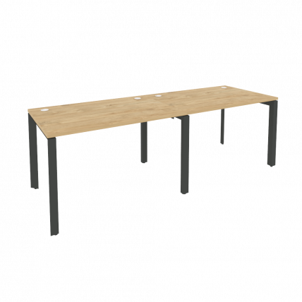 Рабочая станция на П-образном м/к ONIX O.MP-RS-2.2.8 Тиквуд Светлый/Антрацит_0