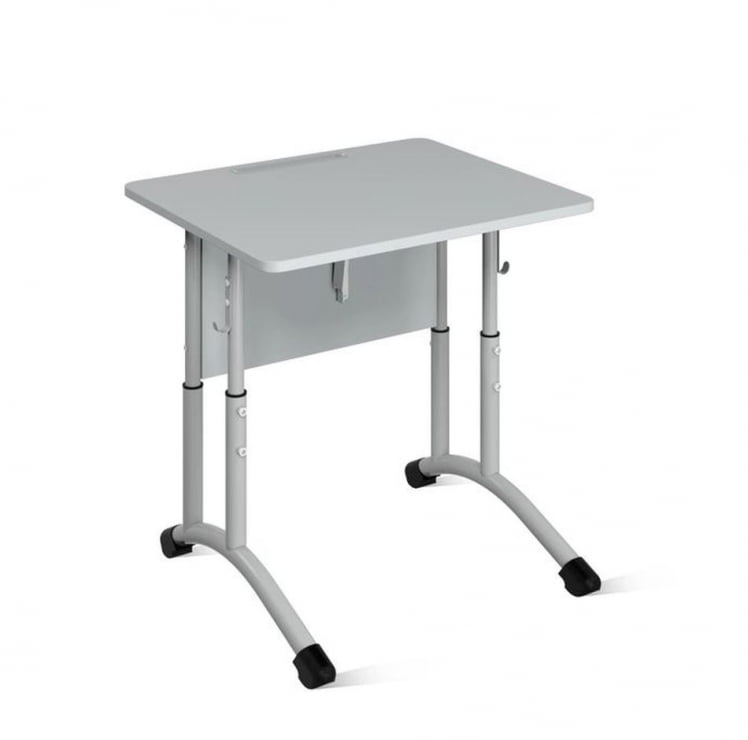Стол ученический 1-местный регулируемый (ростомат) (рост 3-5) 600х500 мм ЛДСП Бук/Металл Серый_0
