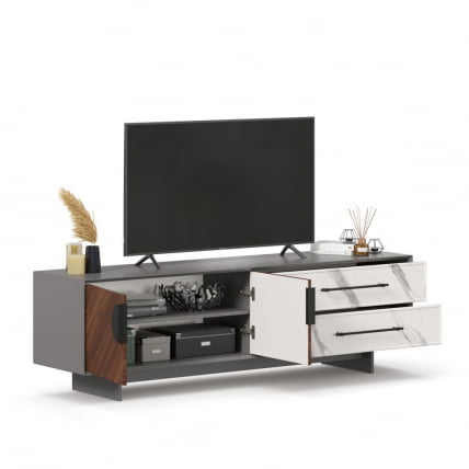 Тумба ТВ 1800 Вилена ЛД 138.140.000 Оникс Серый/Орех/Монте белый_1