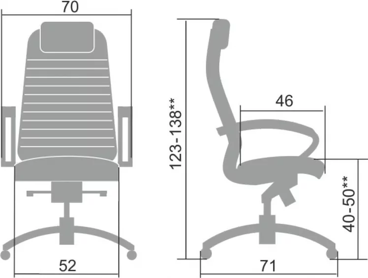 Кресло руководителя Samurai K-1.04 Бежевый_4