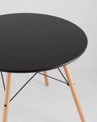 Стол круглый EAMES DSW NEW D=80 черный_1