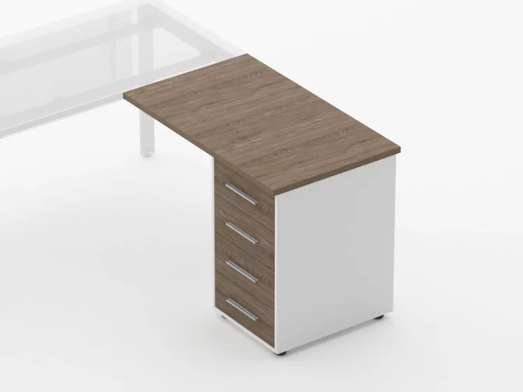 Тумба приставная Deka 9.05.10 Дуб Верцаска/Белый_1