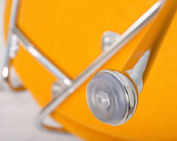 Кресло дизайнерское ДОБРИН ЕМИЛЙ (желтая ткань АФ13, хромированная сталь) 2 шт / DOBRIN EMILY AF13,_11