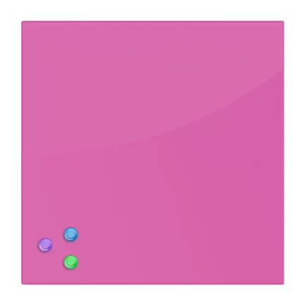 Доска магнитно-маркерная стеклянная BRAUBERG 45х45 см Розовая_0