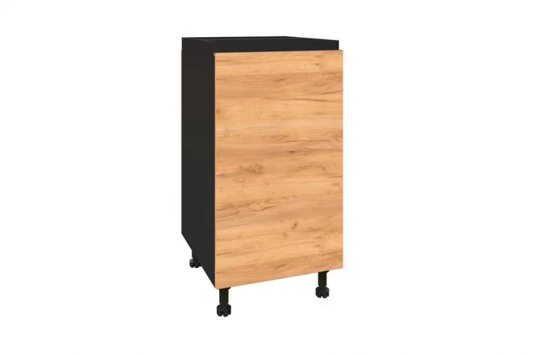 Тумба кухонная 450 Шервуд ЛД 281.030.000.003 Черная Дуб золотой_0