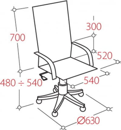 Кресло руководителя EChair CS-630Е 180434 Черное_7