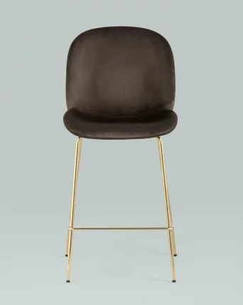 Стул полубарный Beetle со спинкой gold Коричневый_3
