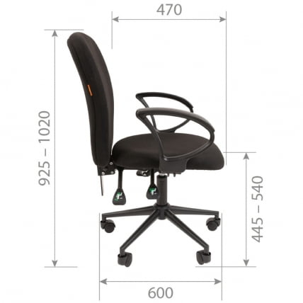 Офисное кресло CHAIRMAN 9801 BLACK Голубой_4