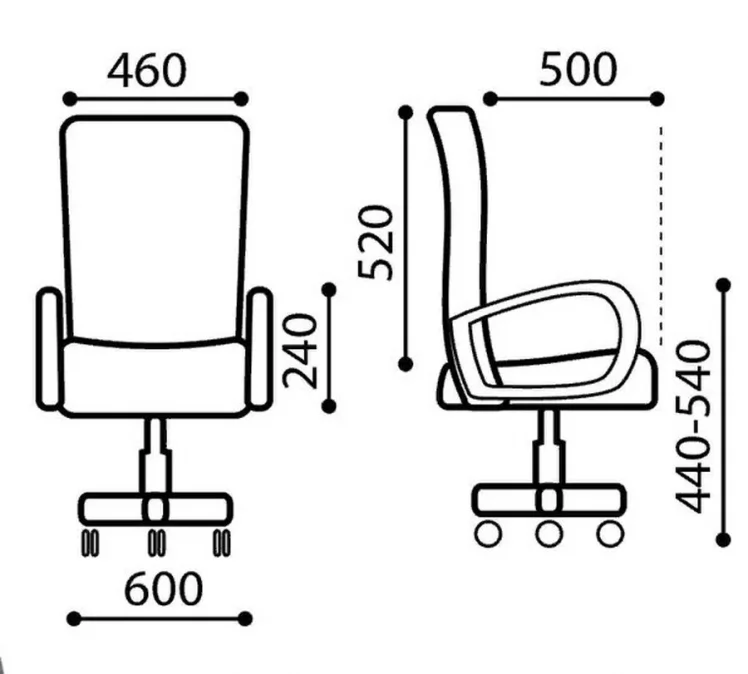 Кресло Ирис Черно-оранжевое Черный пластик_3