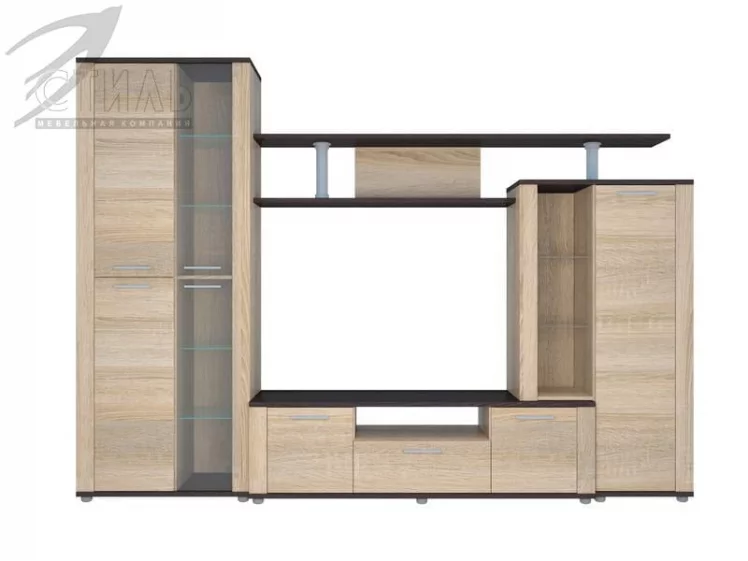 Гостиная Соло 10А Венге/Дуб сонома_1