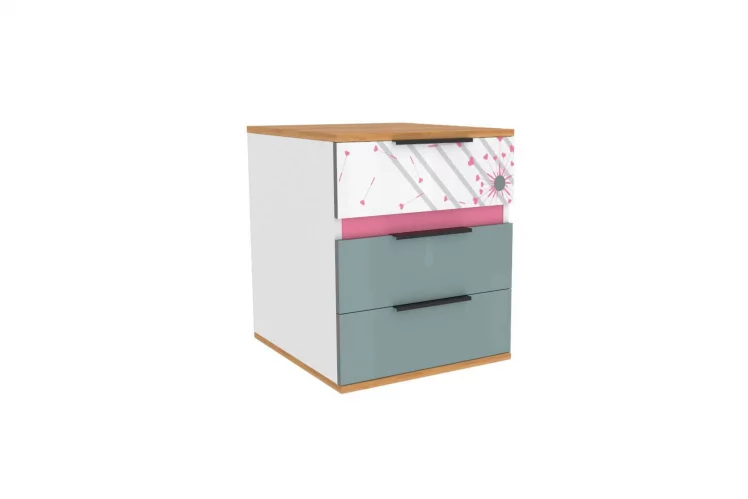 Тумба прикроватная Урбан ЛД 528.120.000 Белый/Розовый_0
