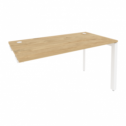 Стол-приставка на П-образном м/к к опорным элементам ONIX O.MP-SPR-3.7 Тиквуд Светлый/Белый_0