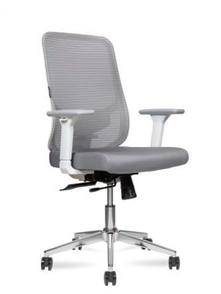 Кресло офисное Бест ЛБ вхите Грей / Best LB white Grey_0