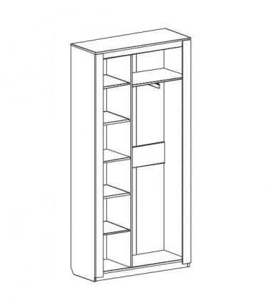 Шкаф двухдверный Элана (дуб сонома,ель карпатская)_1