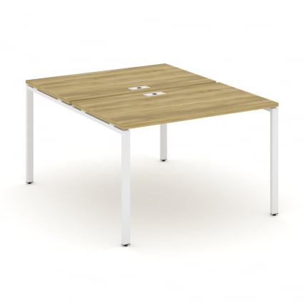 Рабочая станция двухсторонняя на 2 места CONCEPT CN.DRS-002 Дуб Винченцо Белый_0
