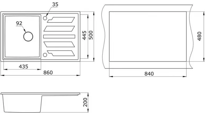 Кухонная мойка GRANULA 8601 Песок_2