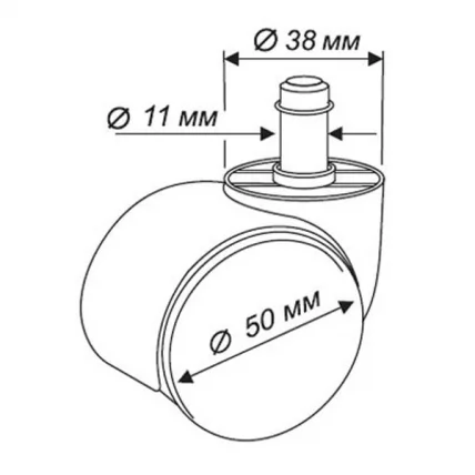 Набор колес для паркета/ламината Бюрократ CastorSet3850/PU_1