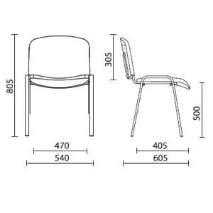 Стул для посетителей ISO CHROME (C-24)_1