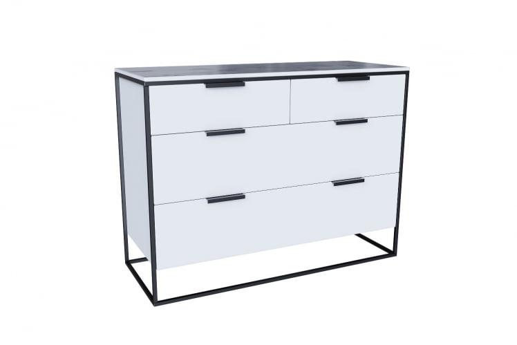 Комод 1190 Норд ЛД.677.010.000 Белый/Статуарио_0