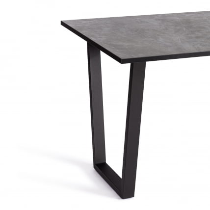 Стол COSTA ЛДСП/HPL/металл, 120 х 80 х 75 см, Мрамор черный/черный_2