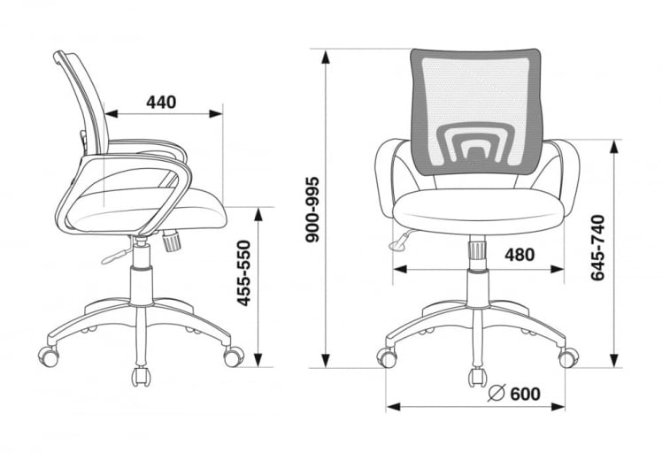 Кресло офисное Бюрократ CH-695N/SL/BL/TW-11_4